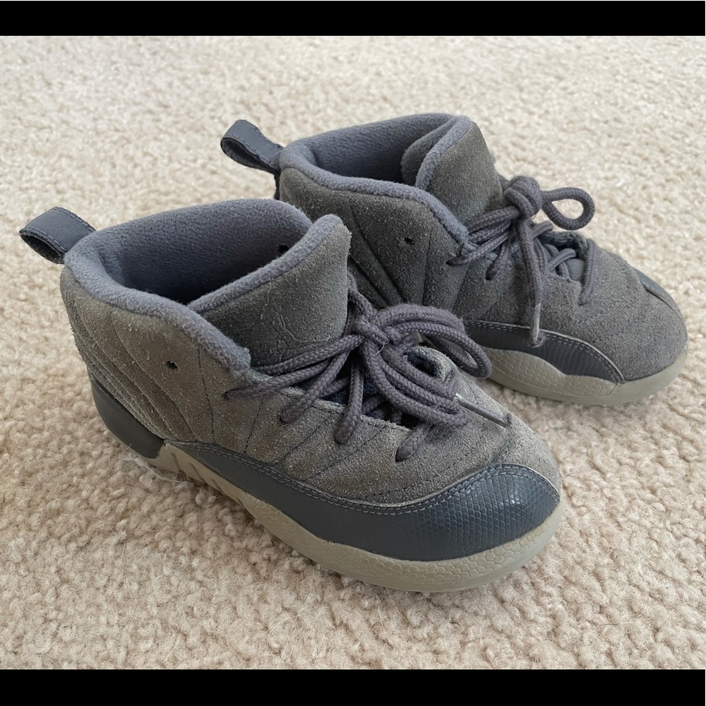 Infant Jordan 12 Retro Dark Grey Shoes